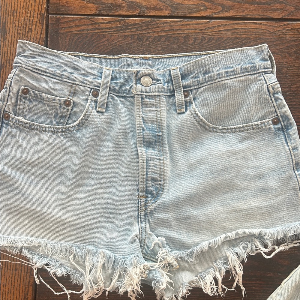 Levi's Light Blue 501 Jean Shorts- 28